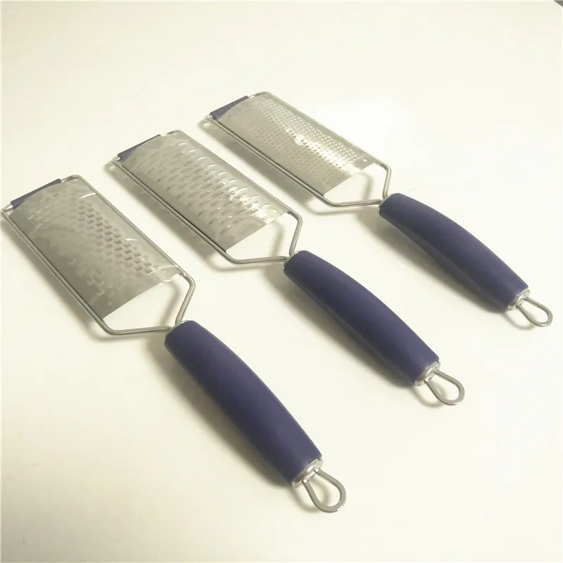 

2019 S/3 18/8 Stainless Steel Zester Grater, Plastic Cover Ergonomic TPE Plastic Handle for Cheese Lemon Ginger Potato(00372)