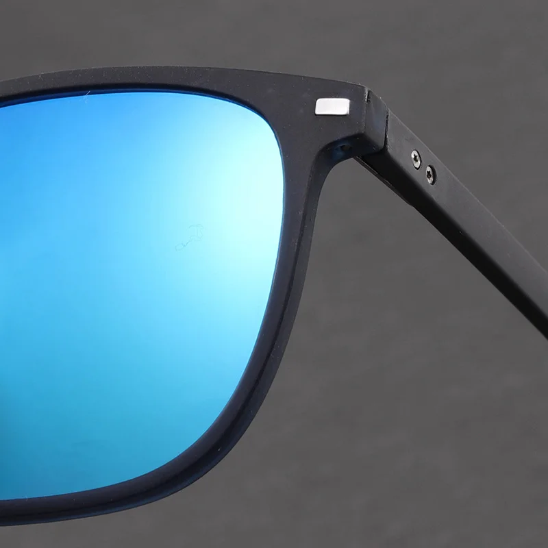 TR90 поляризованных солнцезащитных очков Брендовая дизайнерская обувь на заклепках с квадратным для вождения, рыбной ловли, прозрачные солнцезащитные очки для мужчин высококачественные очки UV400