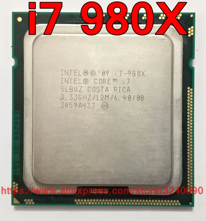 Оригинальный процессор Intel Core i7-980X Extreme Edition i7 980X 3 33 ГГц 12M 6-ядерный LGA1366 Бесплатная