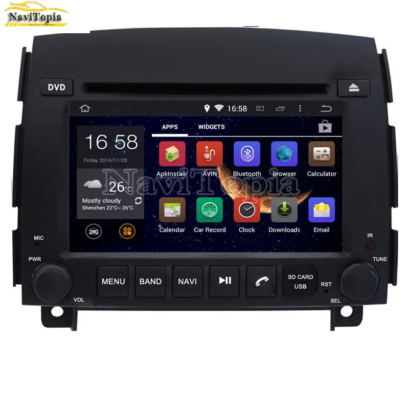 Top NAVITOPIA 4G RAM 64G ROM PX6 Six Core Android 9.0 Car DVD Player GPS Navigation for Hyundai Sonata NF Yu Xiang 2006 2007 2008- 1