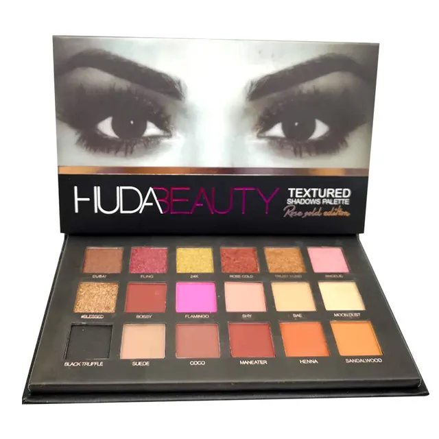 Huda Beauty Palette Eyeshadow 18 Colors Rose Palette Matte Eyeshadow