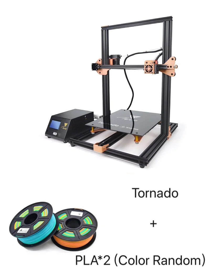 TEVO Tornado Полностью Собранный 3d принтер 3D печать 3d принтер комплект 3D машина AC heatbed быстрый нагрев с титановым Экструдером - Цвет: with PLA 2