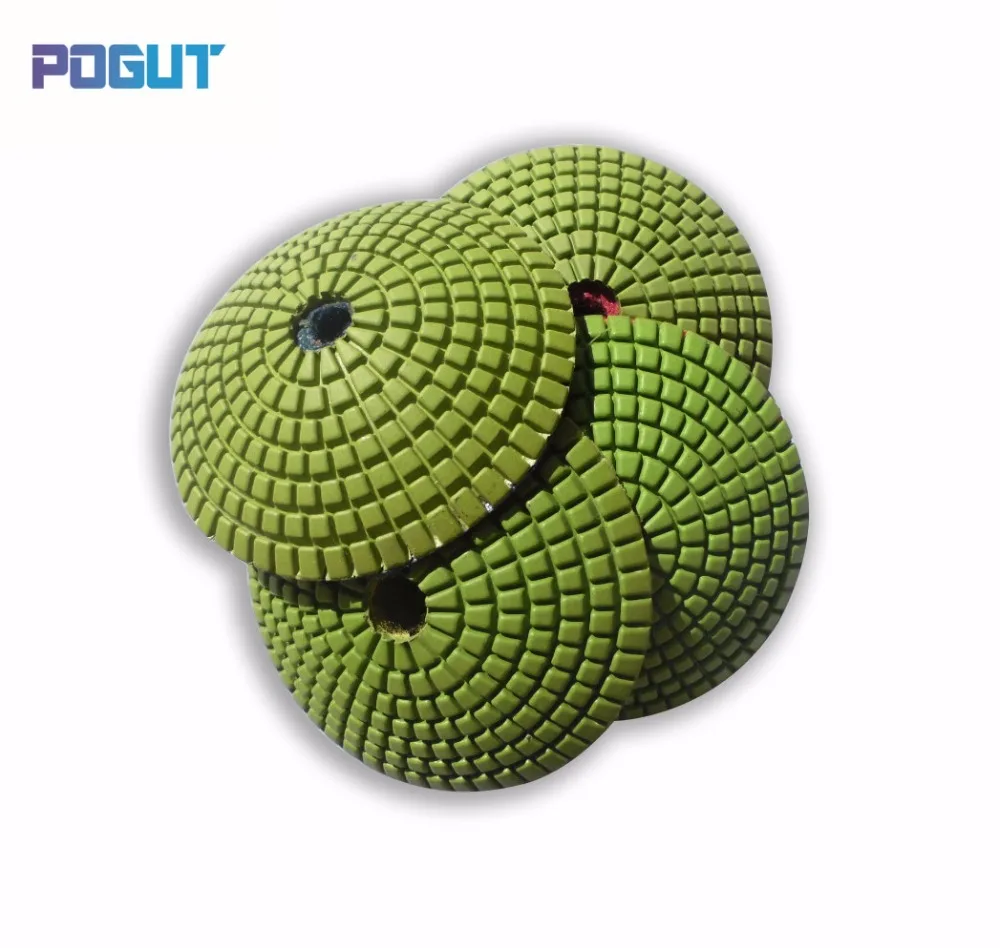 Arc shaped diamond polishing pads disc sander pad 4 inch wet polishing