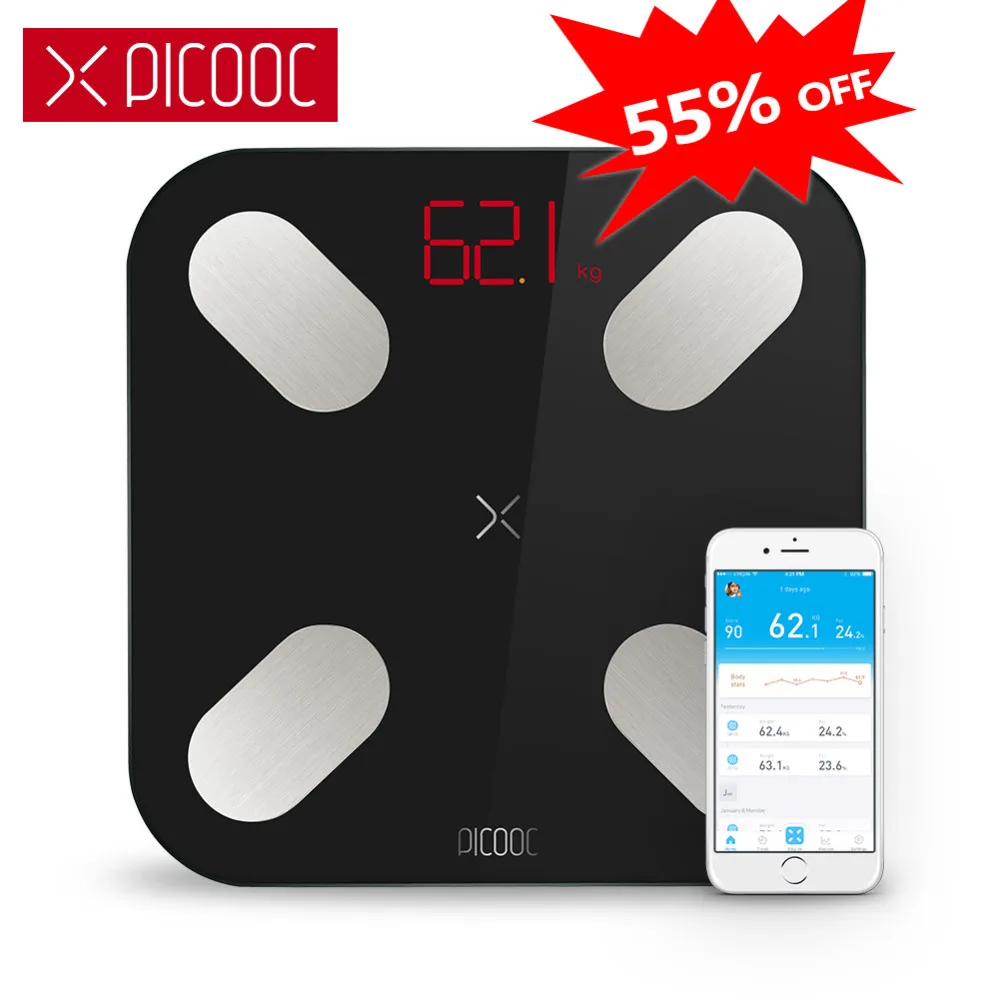 PICOOC Scales Floor Mi Scale 2 Electronic Smart Body Weights Scale Bluetooth Use for Bathroom Outdoor with APP 150KG