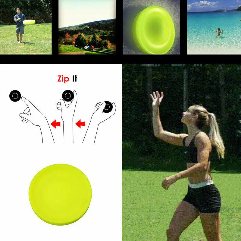 

2019 Mini Pocket Flexible Zip Chip Flying Disc Soft New Spin In Catching Game The New Way To Play Fingertip Toy for Dogs Toys