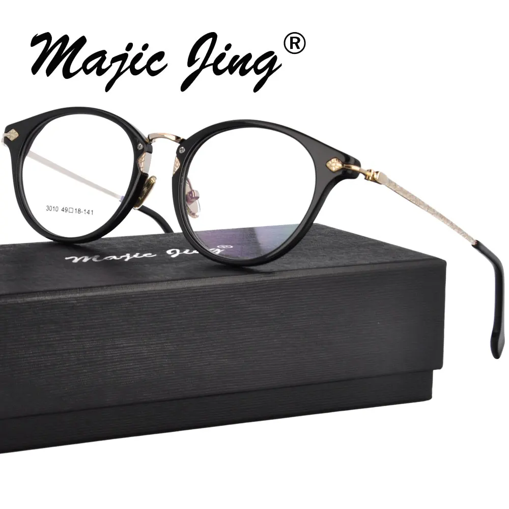 

Magic Jing acetate &metal prescription spectacles RX optical frames men women GM3010