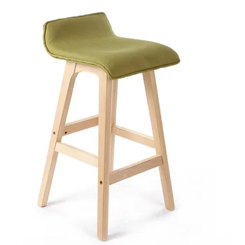 

Bar Chair tabouret de bar Furniture taburete alto solid wood+fabric bar stool bar stools modern taburetes para cocina 65*13*47cm