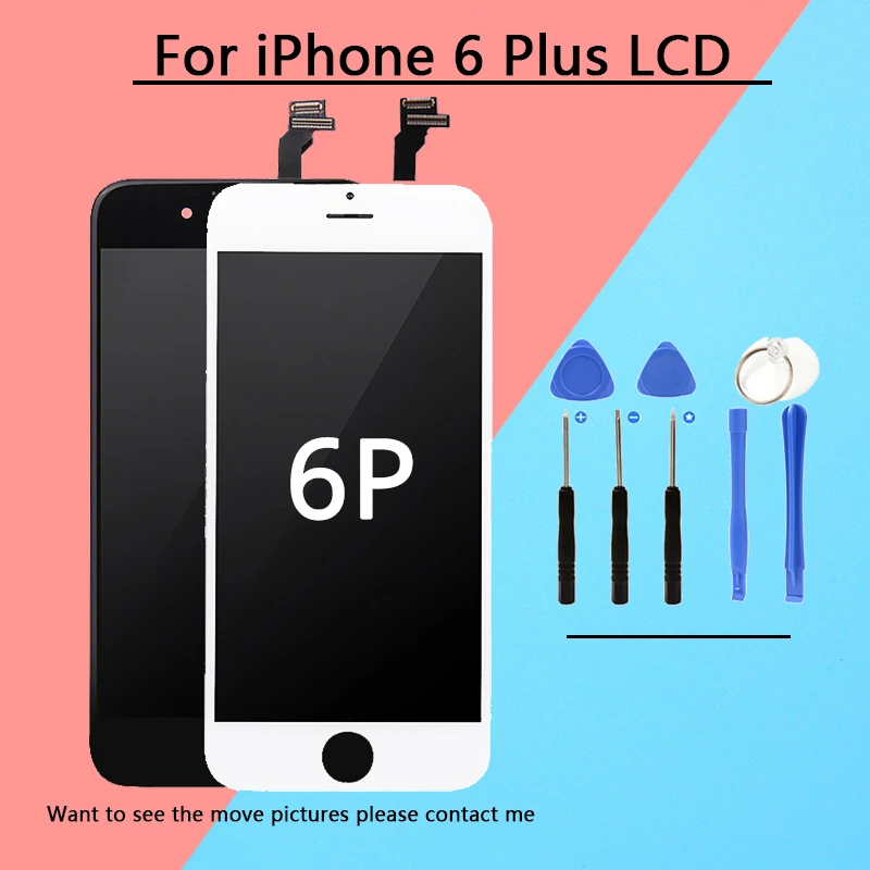 

1PCS/LOT 100% Tested LCD for iPhone 6 plus Display with Digitizer Replacement Quality AAA & No Dead Pixel Free Shipping