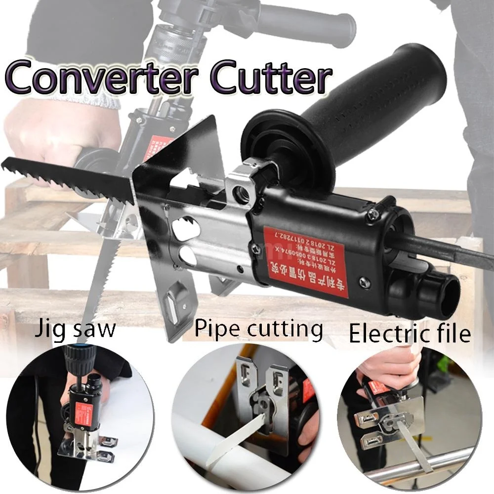 

Multifunction Reciprocating Saw Attachment Change Electric Drill Into Reciprocating Saw Jig Saw Metal File for Wood Metal Cuting
