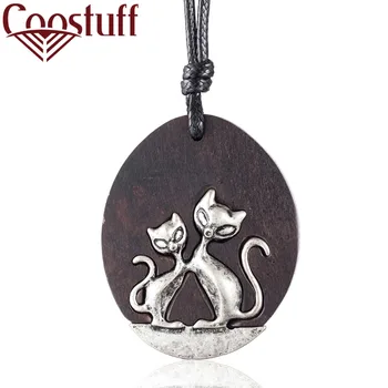 

Hotsale Hanmade Sandalwood Cats Pendant Women Jewelry Necklaces necklaces & pendants women collares mujer choker kolye bijoux