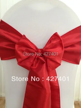 

Hot Sale Red Taffeta Chair Sash For Wedding Event & Party Decoration