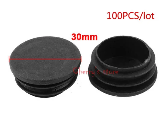 

Best Promotion Wholesale Price 100 Pcs Furniture 30mm Diameter Screw Type Round Tube Insert Cover Black