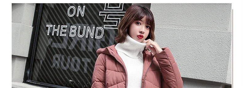 Winter Jacket Women Long Solid Coats Hooded Jackets Cotton Padded Coat Women Zipper Winter Coat Long 2018 Thick Warm Clothing CH612