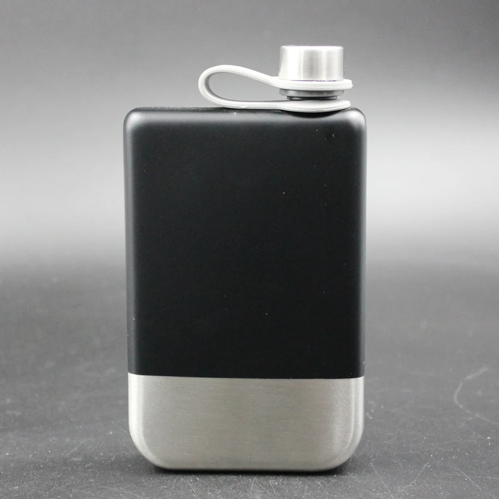 

Mealivos Fashion Black Diamonds shine 8 oz Stainless Steel Hip Flask Alcohol Liquor Whiskey vodka Bottle Groomsman gifts