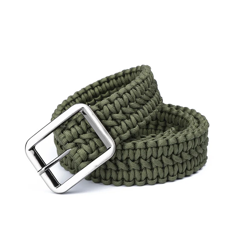 Army Green Паракорд 550, пояс для выживания, веревка, ручной работы, тактический военный браслет, аксессуары для улицы, туристическое снаряжение для кемпинга - Цвет: Army Green