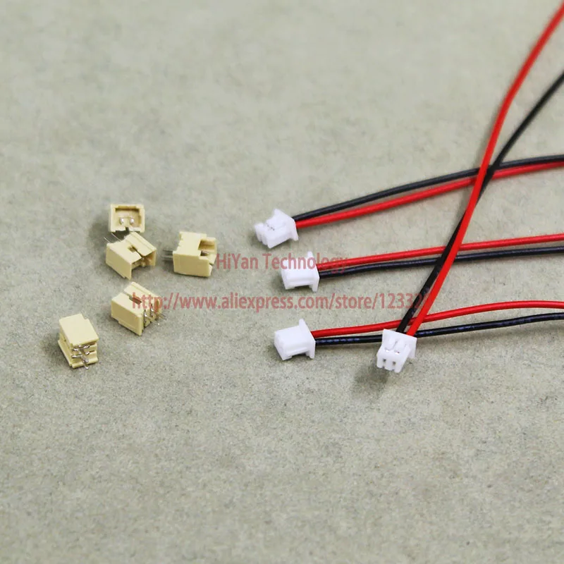 50 комплектов JST Molex 1,25 мм Шаг DIP верхний вход 2Pin разъем 100 мм до 250 мм с 1571 28AWG электронный кабель контактный разъем