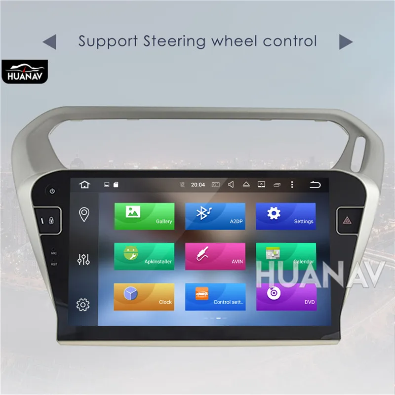 Sale Car DVD player GPS navigation for PEUGEOT 301 2014-2017 For Citroen Elysee 2014-2017 Android8/Android7 Multimedia recoder unit 3