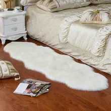 Европейский ковер из искусственной шерсти, белый пушистый ковер, подушка для дивана, прикроватный ковер для гостиной, чайный столик из овчины, коврики для спальни