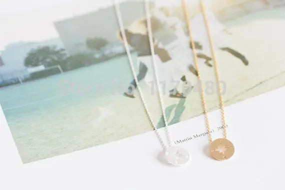 

2017 New Fashion Dainty Gold Compass Pendant Necklaces for Women Unique Girl Wedding Gifts Engagement Lovely Necklace -N089