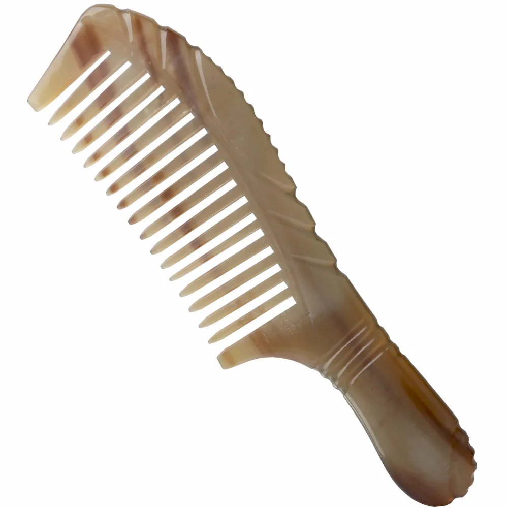 Fine Yak Horn Comb Natural Handmade Yak Horn Hair Massage Comb Brush