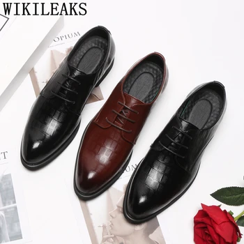 

Genuine Leather Shoes Men Formal Oxford Shoes Men Classic Coiffeur Wedding Dress Elegant Shoes Men Office Chaussure Homme Bona