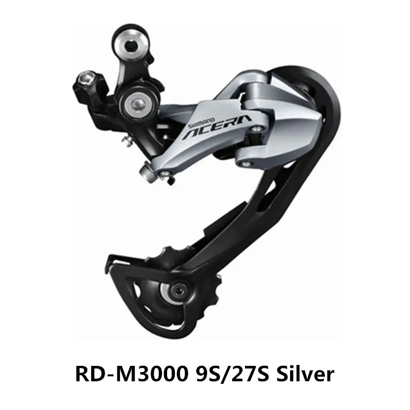 Задний переключатель SHIMANO ACERA RD-M2000 черный/RD-M3000 серебристый задний циферблат горный велосипед 9/27 задний переключатель скорости M390 - Цвет: RD-M3000 Silver