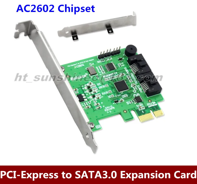 

Free shipping 5PCS/LOT PCI-Express to SATA3.0 Expansion Card 6Gbps AC2602 Chipset for Marvell 912x