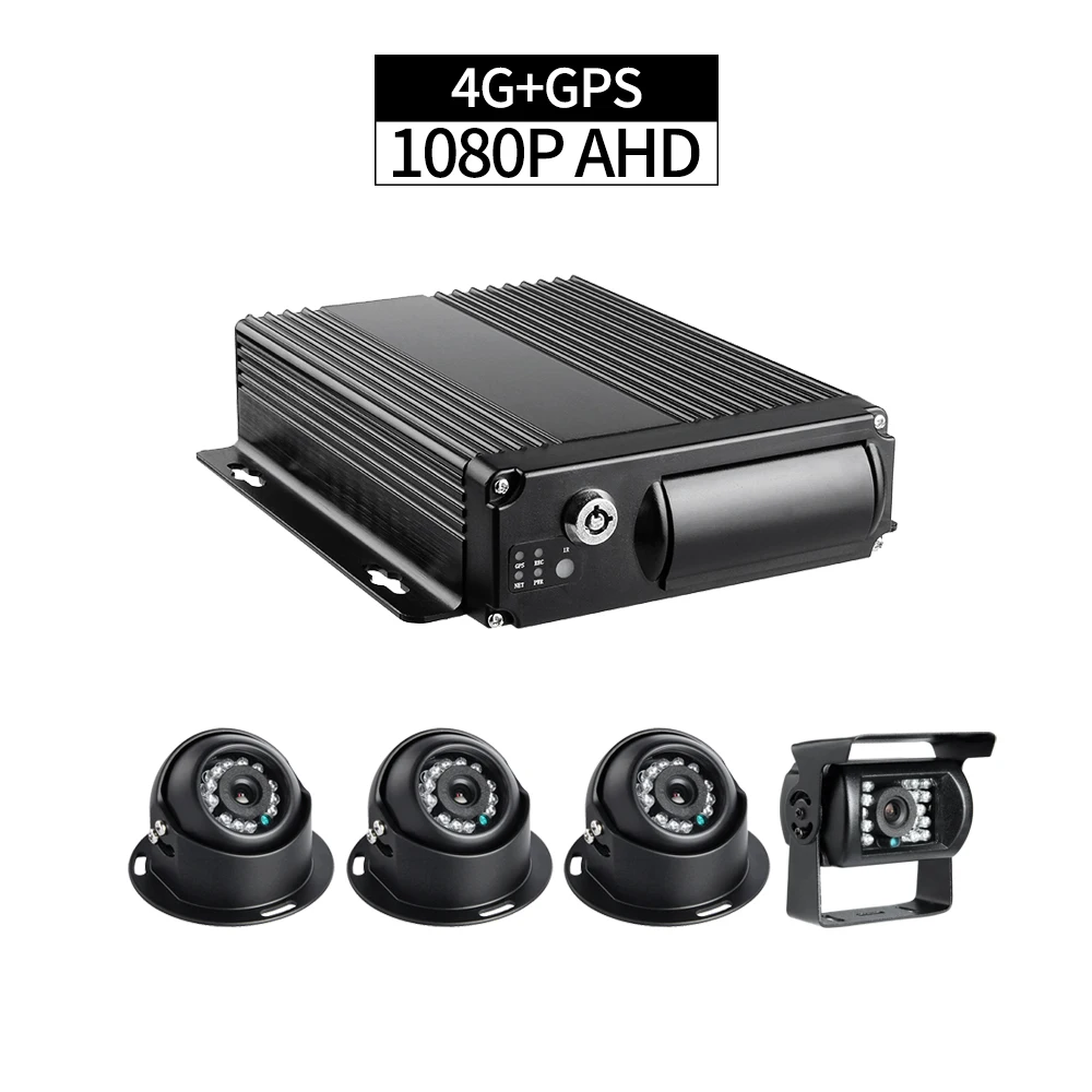 4G LTE Network 1080P AHD SD Card Mobile DVR Kit Realtime Recorder