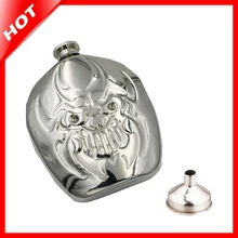 Marke Kreative Geist Edelstahl Flachmann 7 unze Drink Whisky Schnaps Metall Glaskolben Alkohol Kolben Metallschnapsflasche