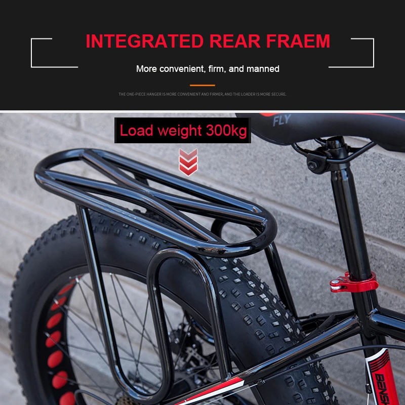 Excellent 26inch snow electric mountain bicycle 48V lithium battery 1500w motor fat ebike 4.0 tires MTB electric bike 4