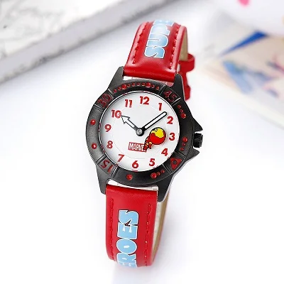 Дисней кварцевые наручные часы Марвел Мститель Америка Captian детские часы девочка мальчик студентов подарок часы Reloj - Цвет: red(carton pack)