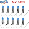 10pcs 24V H3 100W Auto Halogen Bulbs Car Light Source Parking Head Fog Lamps White Headlight High Power Super Bright 1