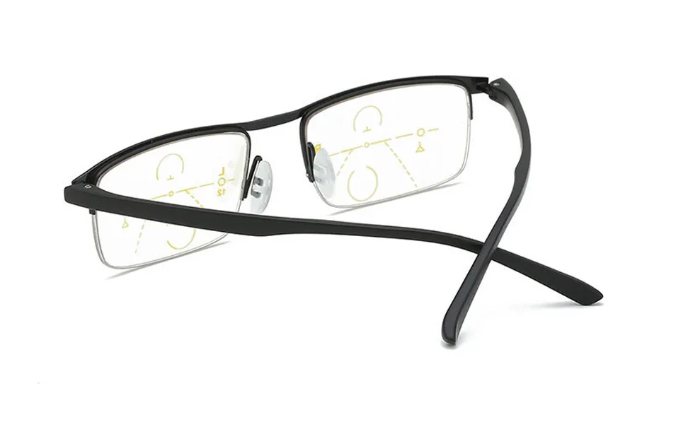 Мультифокальные синий светильник, блокирующие очки для чтения, прогрессивные очки для мужчин и женщин, оправа из титанового сплава, оптические очки с переходом