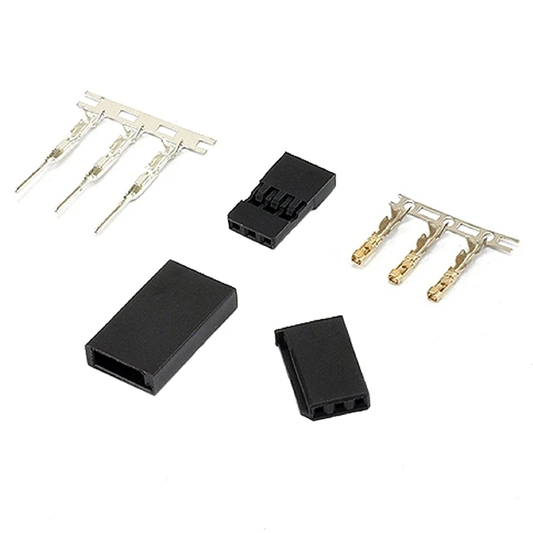 RJXHOBBY 10 Sets JR  Hitec  Spektrum Style Servo Connector Plugs Male  Female (2)