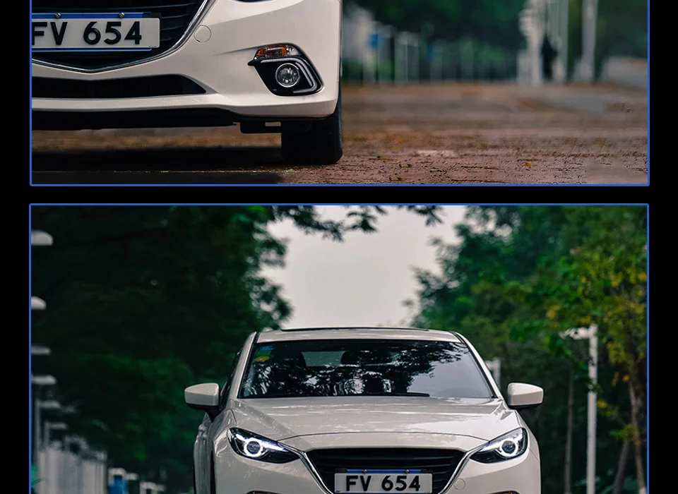 AKD автомобильный Стайлинг для Mazda 3 фары- azda3 Axela светодиодный фонарь светодиодный DRL Hid головной фонарь Ангел глаз Биксеноновые аксессуары