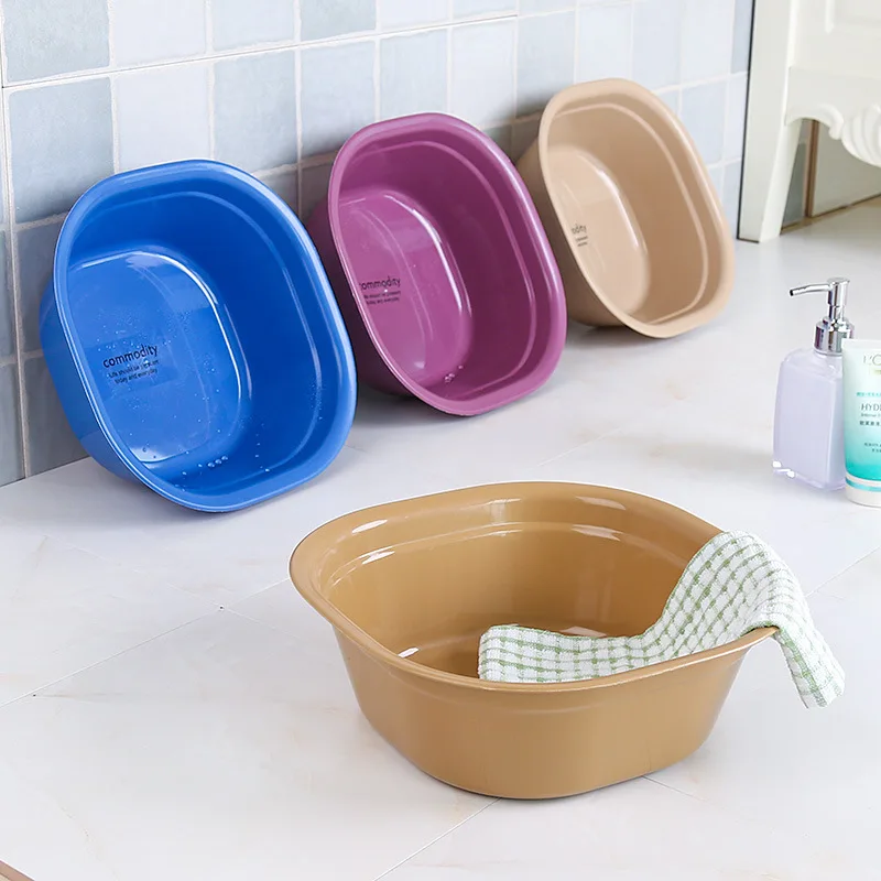 Household plastic basin Square thick baby wash basin small children