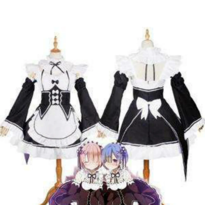Re:Zero kara Hajimeru Isekai Seikatsu Rem Ram Maid dress Cosplay Costume