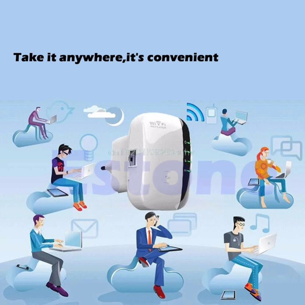 

New Signal Extender 300Mbps Wireless-N AP Range 802.11 Wifi Repeater Signal Extender Booster EU Plug hot