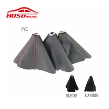 Racing STITCH BLACK SUEDE SHIFT BOOT FOR MT MANUAL SHIFT GEAR COVER SHIFTER