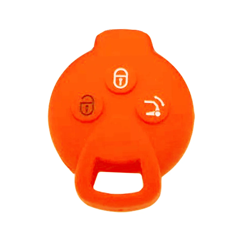 Key Case For Car Silicone 3 Button Car Key Cover For Mercedes Benz Smart Fortwo Forfour City Coupe Roadster-2 - 