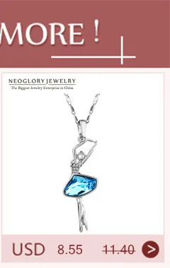 Neoglory  Austrian Crystal Pendant Necklaces Women Chain Teen Dancing Girls Birthday Birthstone Gifts Jewelry B1