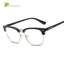 Классический квадратный анти синий светильник с заклепками полуоправа для очков прозрачные линзы очки для мужчин и женщин