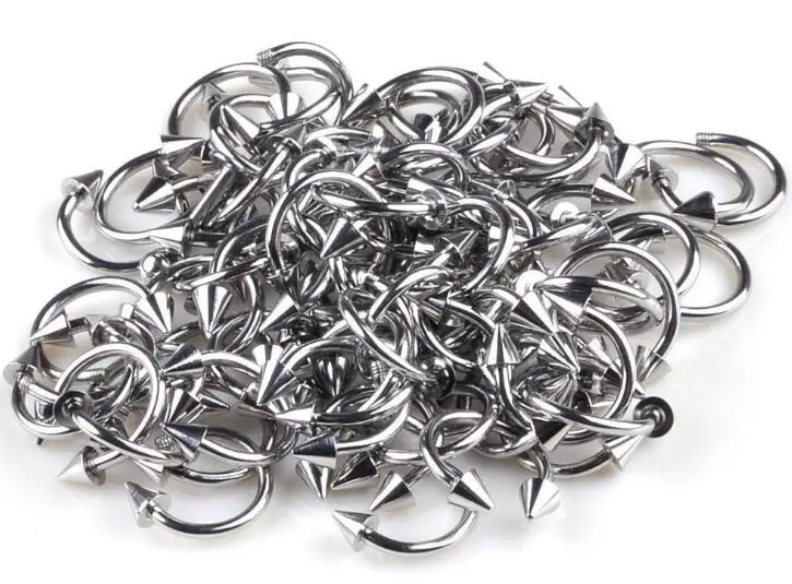 

1000pcs Stainless Steel Horseshoe Spike Nose Septum Rings Eyebrow Tragus Ear Rings Body Piercing Nariz Jewelry Piercing