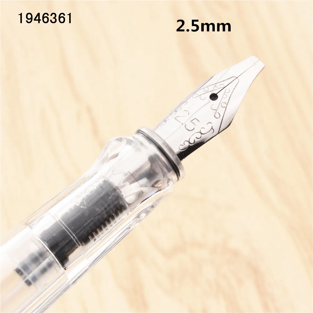 Jinhao 874 Transparent white Gothic parallel the art flower body art Flat Tip Vinyl Tibetan Arabic Student office Fountain Pen - Color: 2.5mm