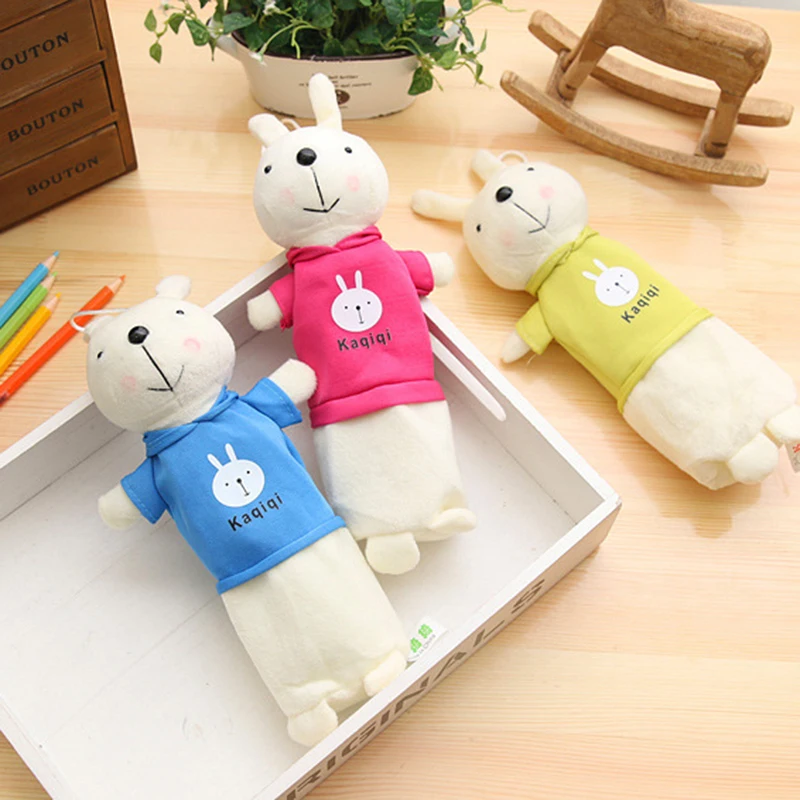 

Bunny Pencil Case Creative Roomy Pencil Cases Stationery Child Plush Toy Student Prize Simple Cartoon Ornament Pencil Case