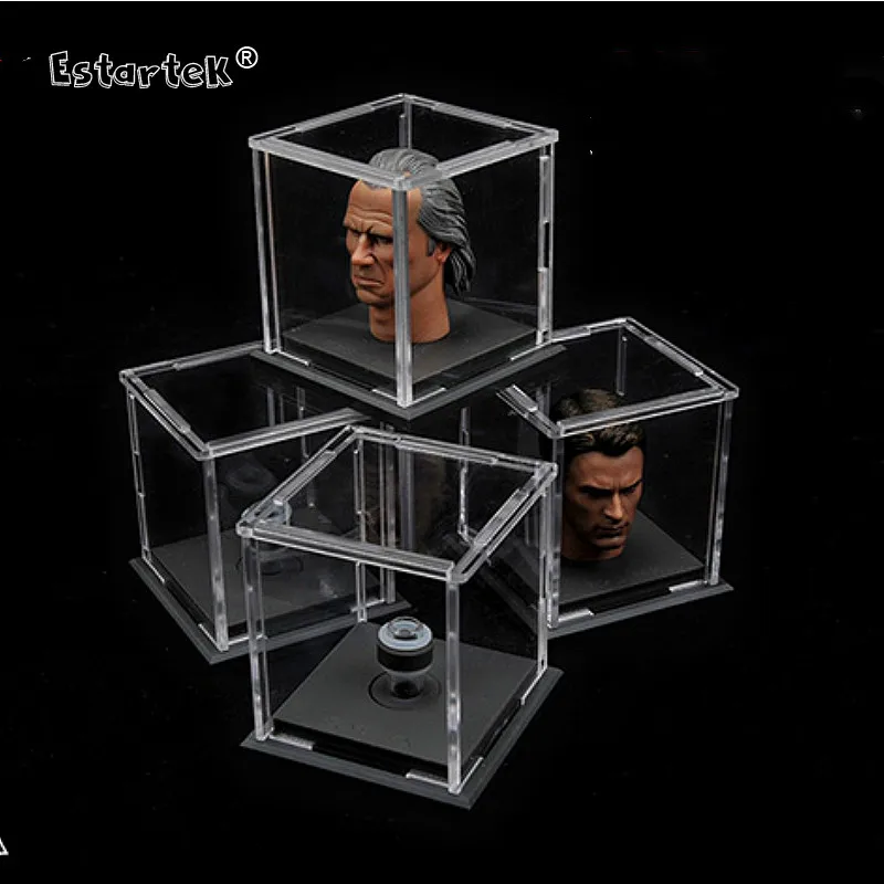 

Estartek Toys Box 1/6 1/4 Acrylic Head Sculpt Dustproof Box for 12inch Action Figure Sence DIY