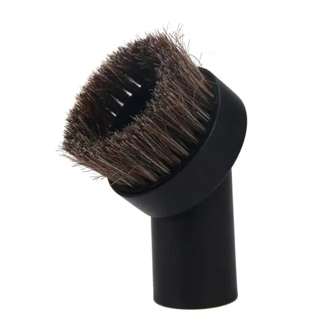 New Arrival 32mm Home Horse Hair Dusting Brush Dust Clean Tool Attachment Vacuum Cleaner Round - Цвет: Black