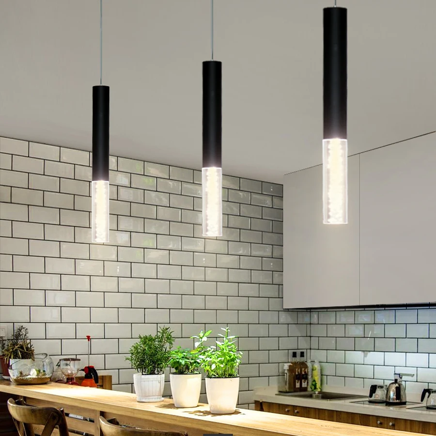  led Pendant Lamp Hanging lamp Kitchen Island Dining Room Shop Bar Counter Decoration Cylinder Pipe  - 32858157338
