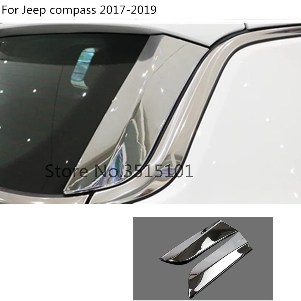 Автомобильный Стиль детектор ABS Chrome Задний спойлер сторона Треугольники литья