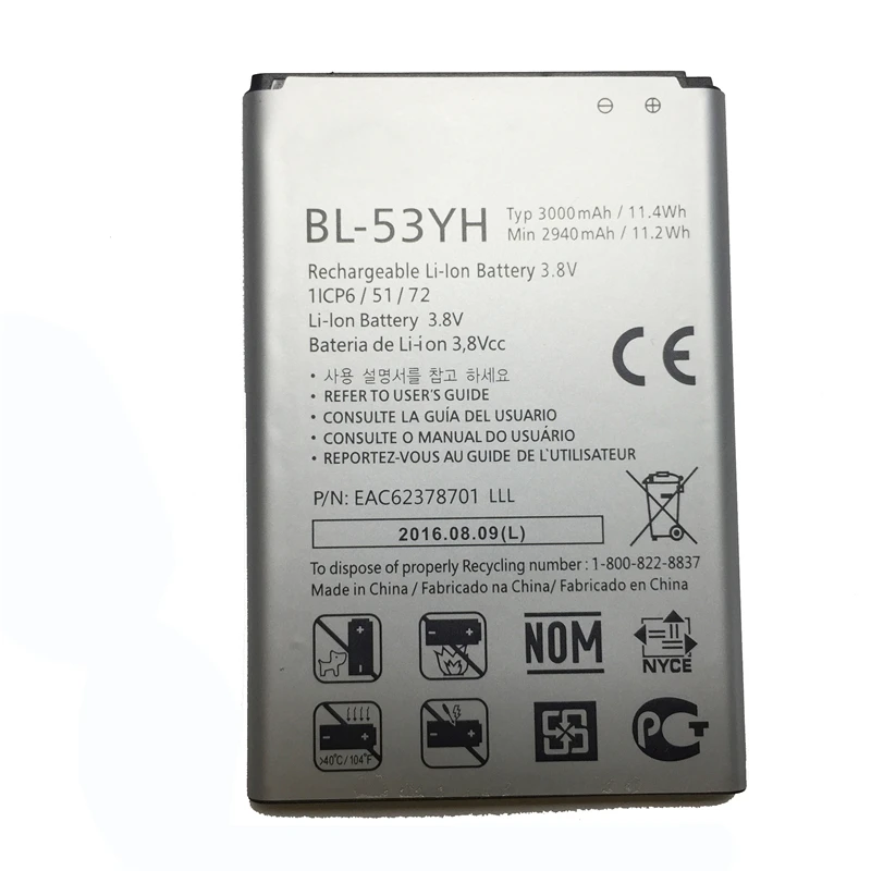 

BL-47TH BL-T7 BL-54SG BL-54SH BL-53YH Battery For LG Optimus G Pro 2 F350 G2 D800 D802 G2 F320 G3 Beat mini G3s G3c D855 D851